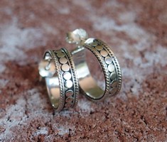 Silver hoop earrings